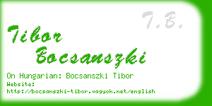 tibor bocsanszki business card